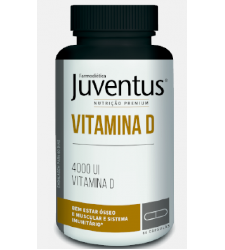 Juventus Premium Vitamina D - 4000 UI - 60 Cápsulas 